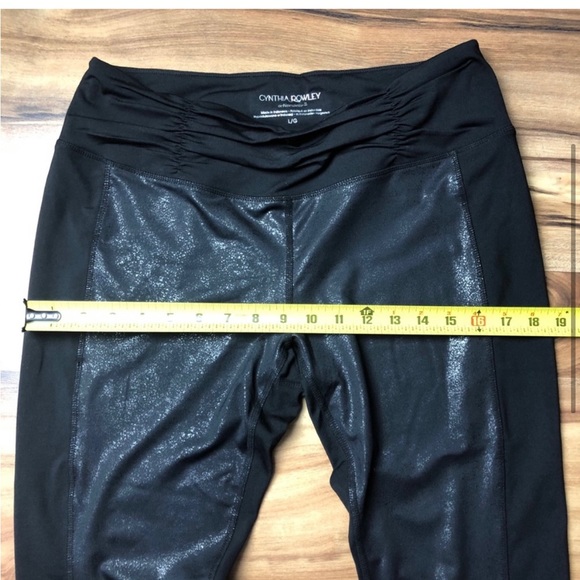 Cynthia Rowley black athletic leggings large - Picture 3 of 8